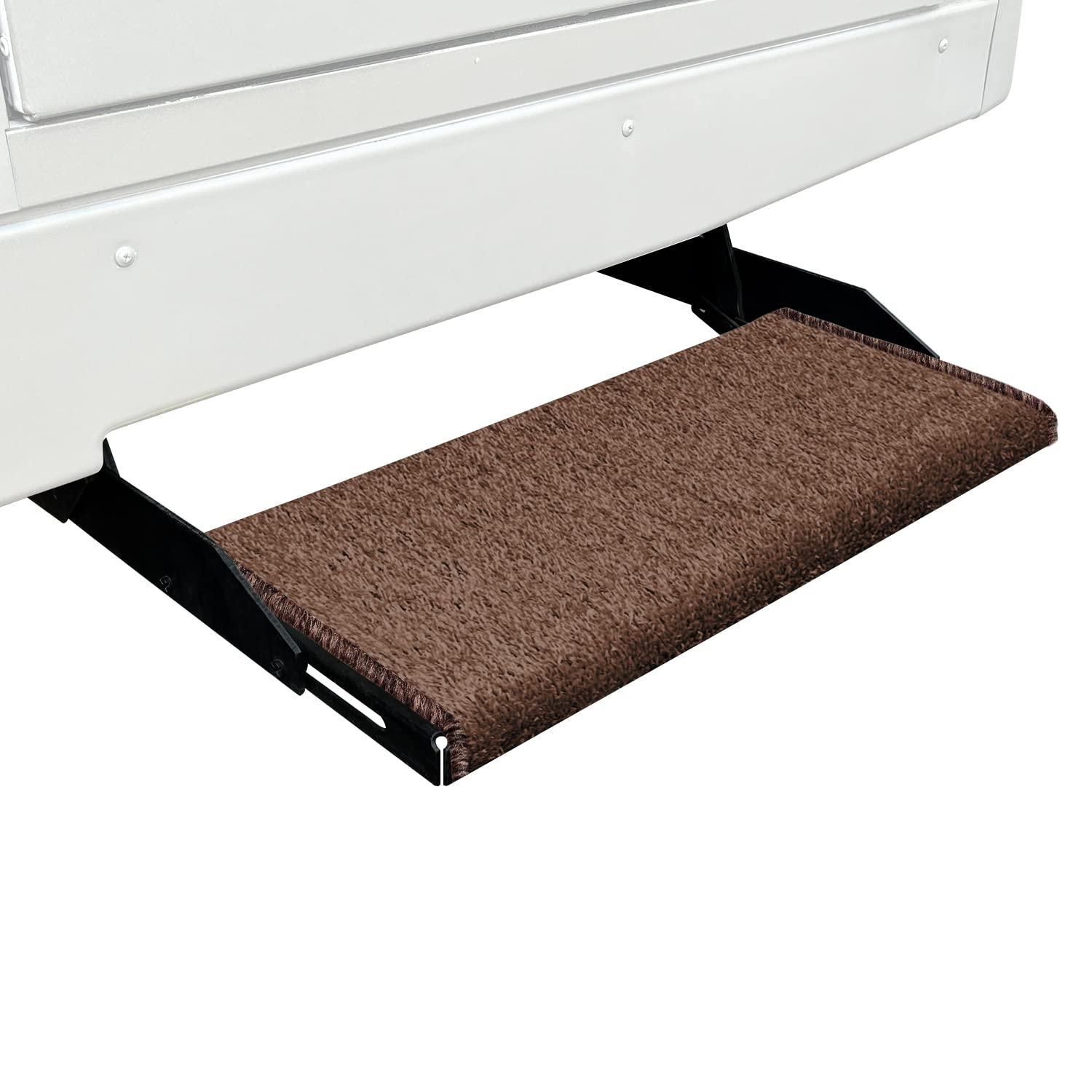 PREST-O-FIT 2-1070 Wraparound + Plus RV Step Rug Espresso Brown 20 In. Wide - High quality product image showing PREST-O-FIT 2-1070 Wraparound + Plus RV Step Rug Espresso Brown 20 In. Wide details and features