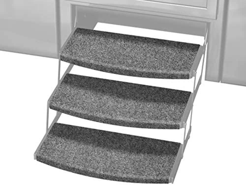 PREST-O-FIT 2-4133 3-Pack Outrigger Universal RV Step Rug Castle Gray 22 in. Wide - High quality product image showing PREST-O-FIT 2-4133 3-Pack Outrigger Universal RV Step Rug Castle Gray 22 in. Wide details and features