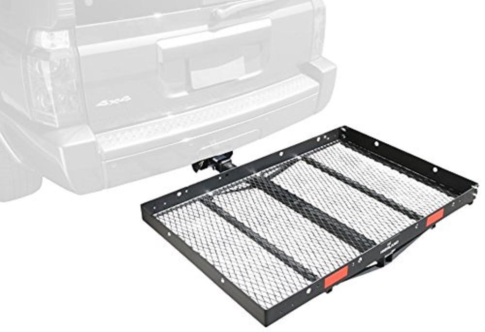 PRO SERIES 1040100 Solo Black 48 INCH x 32 INCH Hitch Mounted Cargo Carrier - The Twister Group Tools product