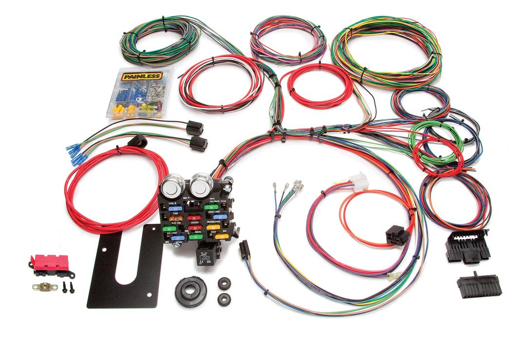 PAINLESS 10101 Performance Classic Customizable Chassis Harness - GM Keyed Column - 21 Circuits - The Twister Group Tools product