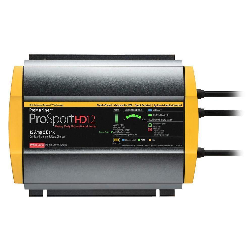 PROMARINER 44026 ProSport HD12 120/240V, 12 Amp, 2 Bank - High quality product image showing PROMARINER 44026 ProSport HD12 120/240V, 12 Amp, 2 Bank details and features