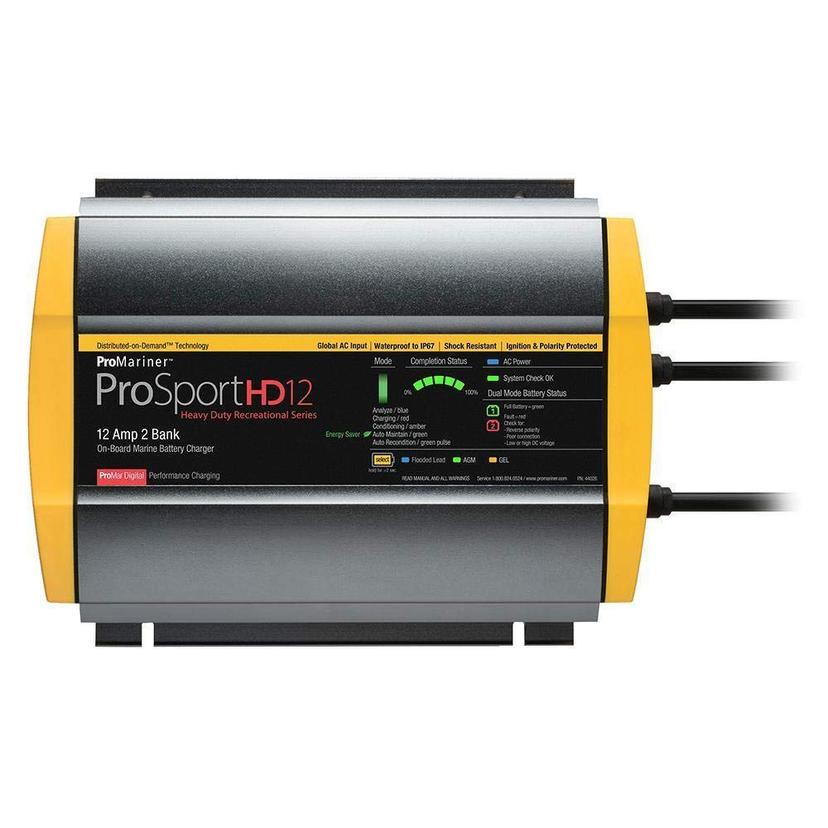 PROMARINER 44026 ProSport HD12 120/240V, 12 Amp, 2 Bank