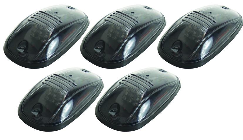 PACER PERFORMANCE 20-247S Hi-Five Smoke Dodge Style Cab Roof LED Light Kit (Pack of 5)
