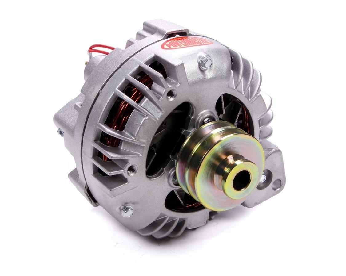 POWERMASTER 75091 Alternator Fits 1970-87 Chrysler Squareback 95 Amp 2V pulley 1 Wire Only Natural Finish Alternator - High quality product image showing POWERMASTER 75091 Alternator Fits 1970-87 Chrysler Squareback 95 Amp 2V pulley 1 Wire Only Natural Finish Alternator details and features