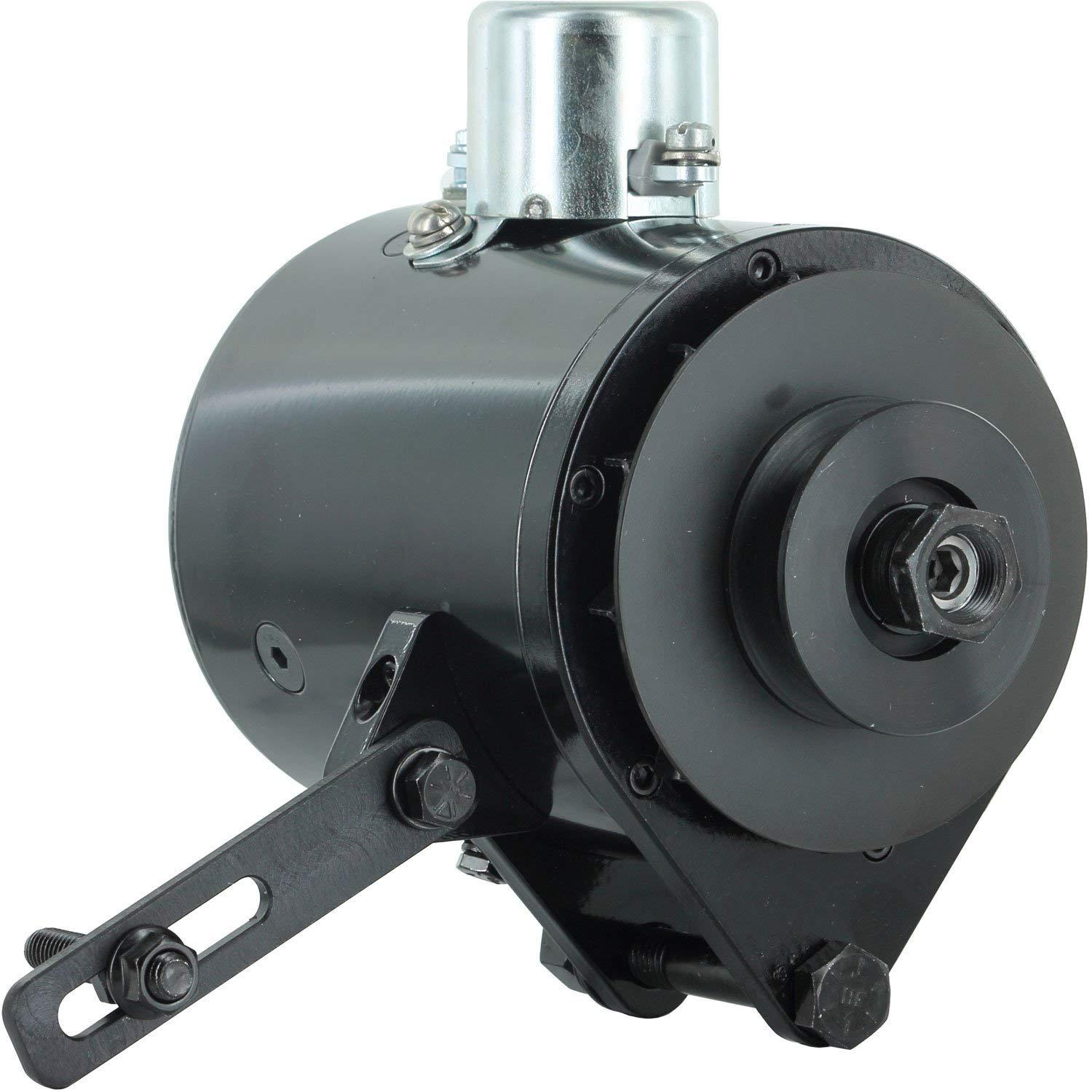 POWERMASTER 82001 PowerGEN Alternator (Ford Black Model A 90A 12V w/Pulley for 5/8 INCH Belt) - High quality product image showing POWERMASTER 82001 PowerGEN Alternator (Ford Black Model A 90A 12V w/Pulley for 5/8 INCH Belt) details and features