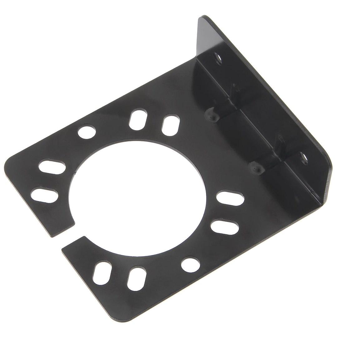 POLLAK 10-111UV MOUNTING BRACKET W/ WIRING SLOTS, Universal Mount; HD Slotted; 90 Degree Bent; Powder Coated; Black; Single - The Twister Group Tools product
