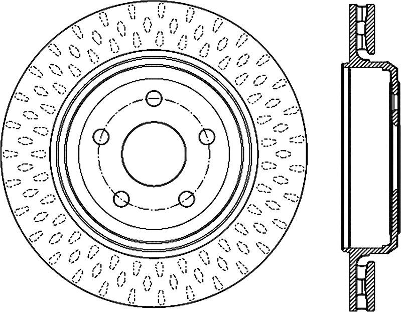 STOP TECH 126.58009 Brake Rotor; OE Type Slotted; One Piece Design; Electro-Coated Cast Iron; Single