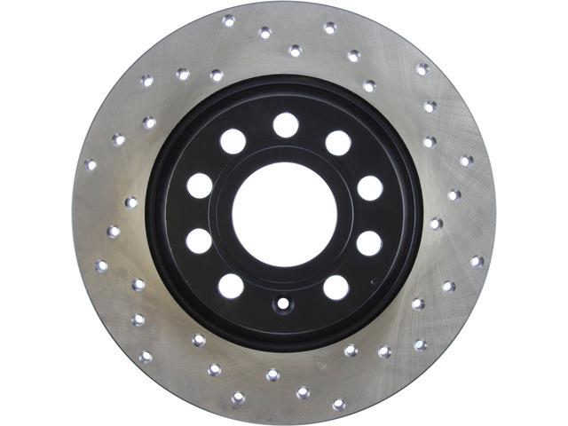 STOP TECH 128.33129L Brake Rotor; SportStop Drilled; One Piece Design; Wheel Bolt Pattern 5 x 112 Millimeter; 282 Millimeter Outside Diameter x 48.2 Millimeter Height x 12 Millimeter Nominal Thickness; 65 Millimeter Hub Inside Diameter - High quality product image showing STOP TECH 128.33129L Brake Rotor; SportStop Drilled; One Piece Design; Wheel Bolt Pattern 5 x 112 Millimeter; 282 Millimeter Outside Diameter x 48.2 Millimeter Height x 12 Millimeter Nominal Thickness; 65 Millimeter Hub Inside Diameter details and features