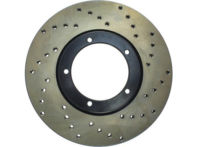 STOP TECH 128.37018L Brake Rotor; SportStop Drilled; One Piece Design; Wheel Bolt Pattern 5 x 126.5 Millimeter; 282 Millimeter Outside Diameter x 35.3 Millimeter Height x 24 Millimeter Nominal Thickness; 106.9 Millimeter Hub Inside Diameter - The Twister Group Tools product