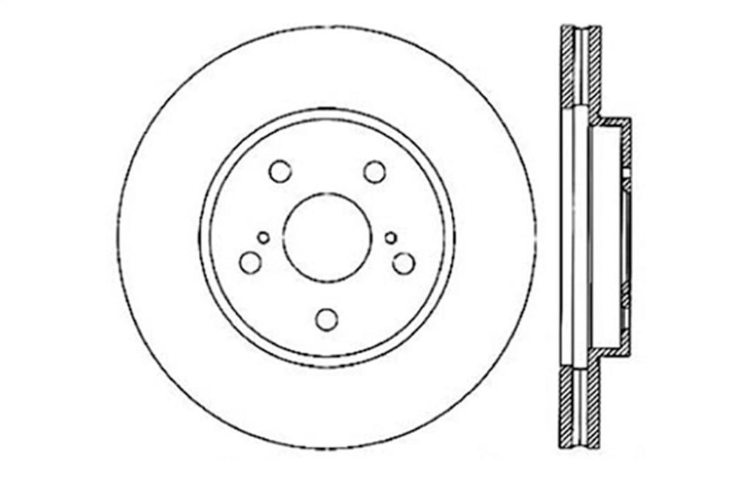 STOP TECH 128.44125R Sport Cross Drilled Brake Rotor (Front Right) - The Twister Group Tools product
