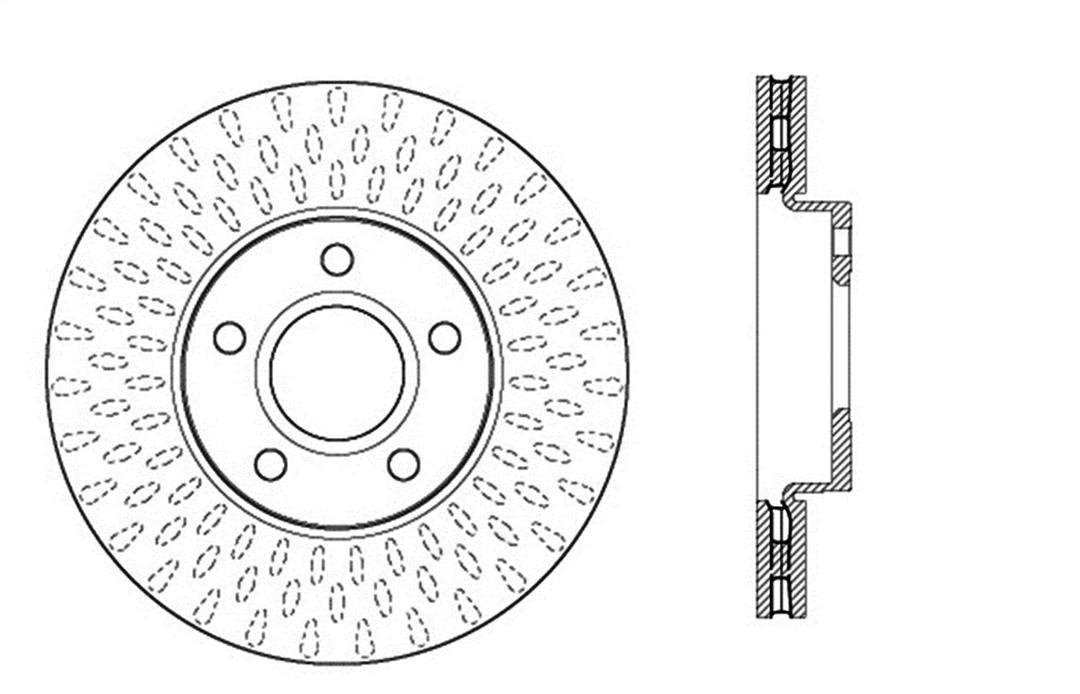 STOP TECH 128.61100R Sport Cross Drilled Brake Rotor (Front Right) - The Twister Group Tools product