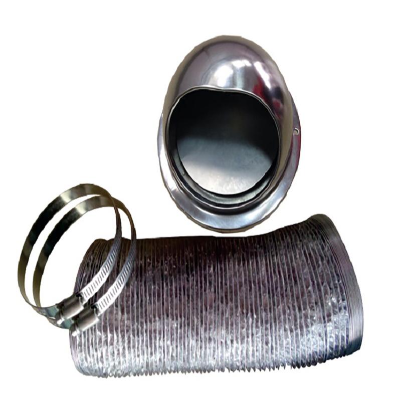 PINNACLE 181064 18-1064 Outside Vent Kit with Damper for Dryer - Stainless Steel - High quality product image showing PINNACLE 181064 18-1064 Outside Vent Kit with Damper for Dryer - Stainless Steel details and features