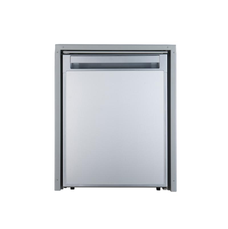 PINNACLE RF 12-282 12V 3CF RV REFRIGERATOR, Portable; 3 Cubic Feet; 18.7 Inch Width x 24.8 Inch Heigth x 21.45 Inch Depth; 12 Volt DC/ 3.75 Amp; Electronic Temperature Control; Interior LED Light; Stainless Steel; Built-In Compressor; Reversible Door