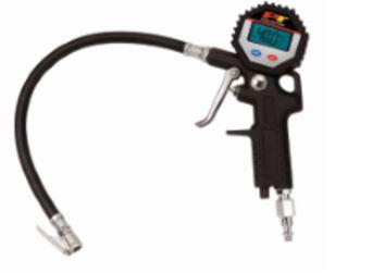 PERFORM TOOL M525 Digital Tire Pressure Gauge, Straight Lock-On Air Chuck, LCD Backlit Screen, Digital Tire Inflator with hose