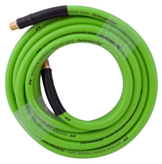 PERFORM TOOL M628 3/8-Inch x 25FT Hybrid Air Hose - Flexible, Durable, and Kink-resistant Air Hose for Professional and DIY Use