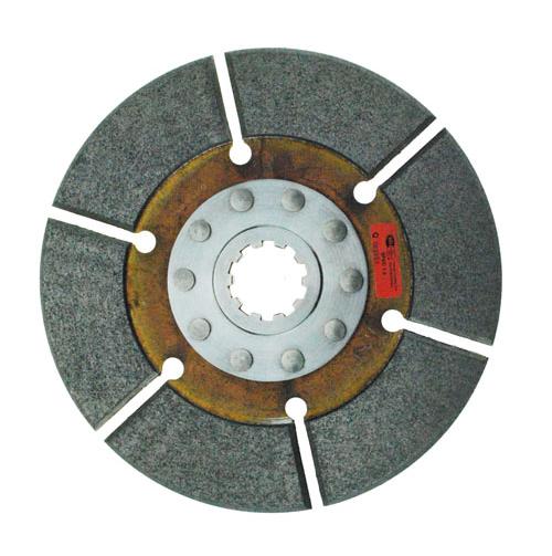 RAM 1331 Clutch Disc; Single Disc; Full Face Design; 8 Inch Disc Diameter; 1-3/8 Inch x 10 Spline Input Shaft; Solid Hub; 5191 Soft Sintered Iron Bonded Friction Material