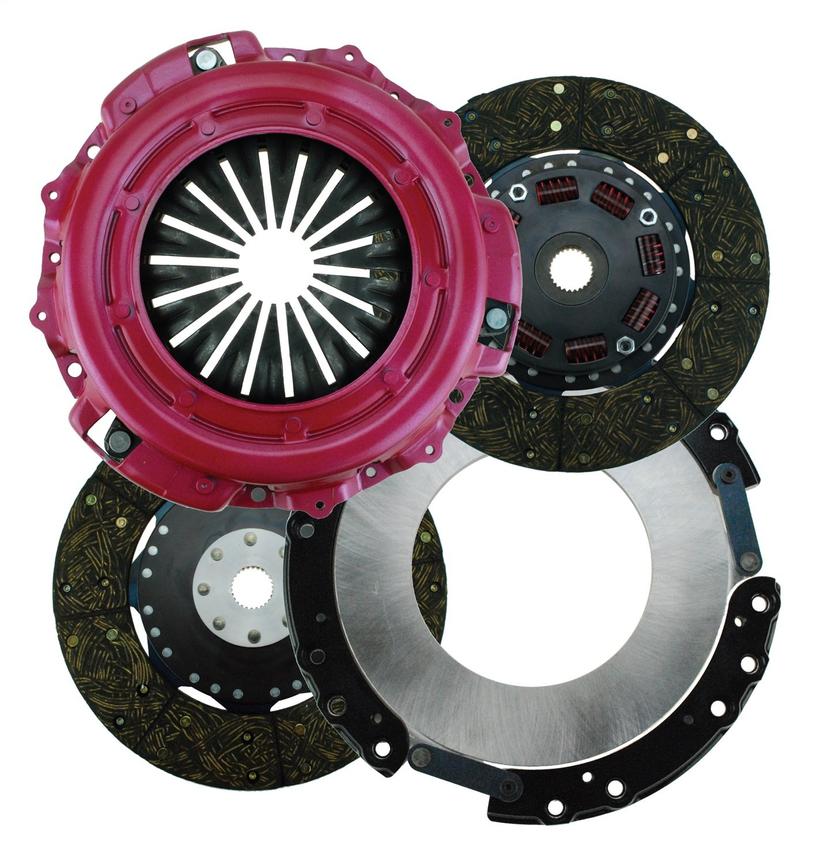 RAM 50-2125 Clutch Set; Concept; 10.5 Inch Clutch Diameter; 1-1/8 Inch x 26 Spline Input Shaft; Dual Disc; Organic Friction Material; 168 Tooth Flywheel