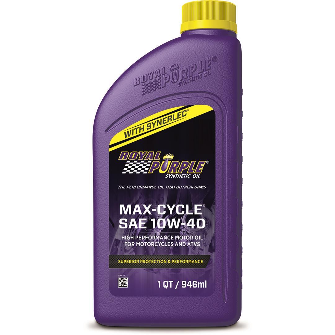 ROYAL PURPLE 01315 Max-Cycle SAE 10W-40 High Performance Motor Oil for Motorcycles & ATVs - 1 Quart - The Twister Group Tools product