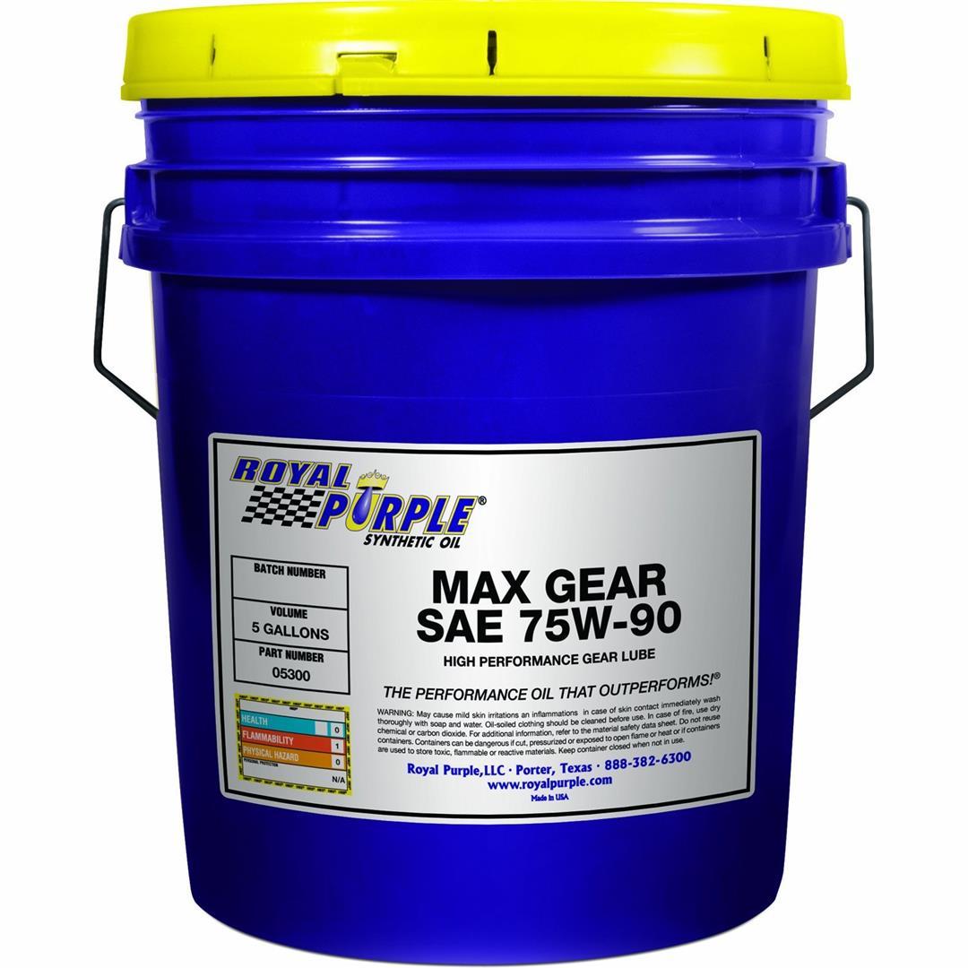 ROYAL PURPLE 05300 Max Gear 75W-90 High Performance Synthetic Automotive Gear Oil - 5 gal. - High quality product image showing ROYAL PURPLE 05300 Max Gear 75W-90 High Performance Synthetic Automotive Gear Oil - 5 gal. details and features