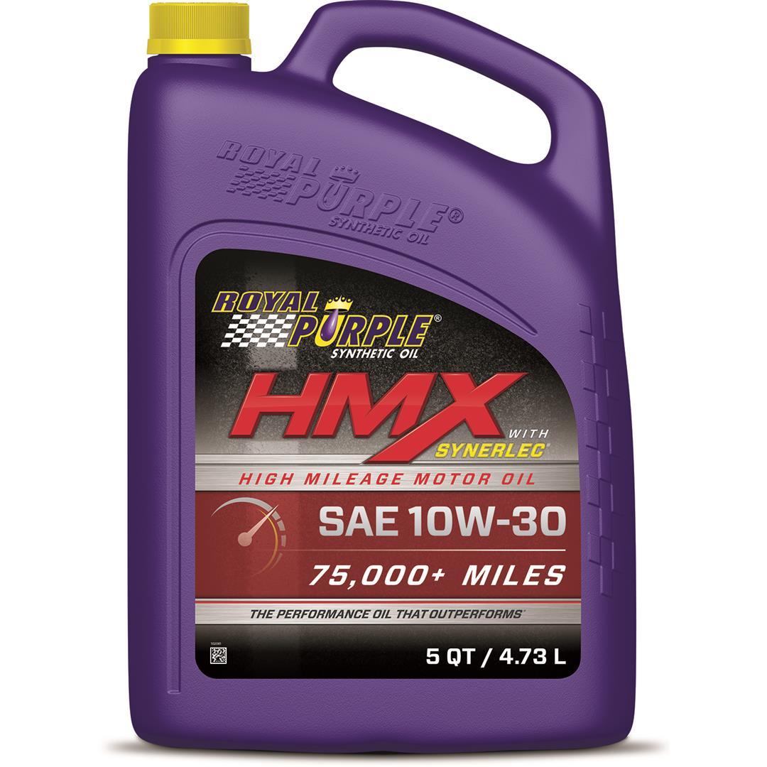 ROYAL PURPLE 11750 HMX SAE 10W-30 High-Mileage Synthetic Motor Oil - 5 qt. - High quality product image showing ROYAL PURPLE 11750 HMX SAE 10W-30 High-Mileage Synthetic Motor Oil - 5 qt. details and features