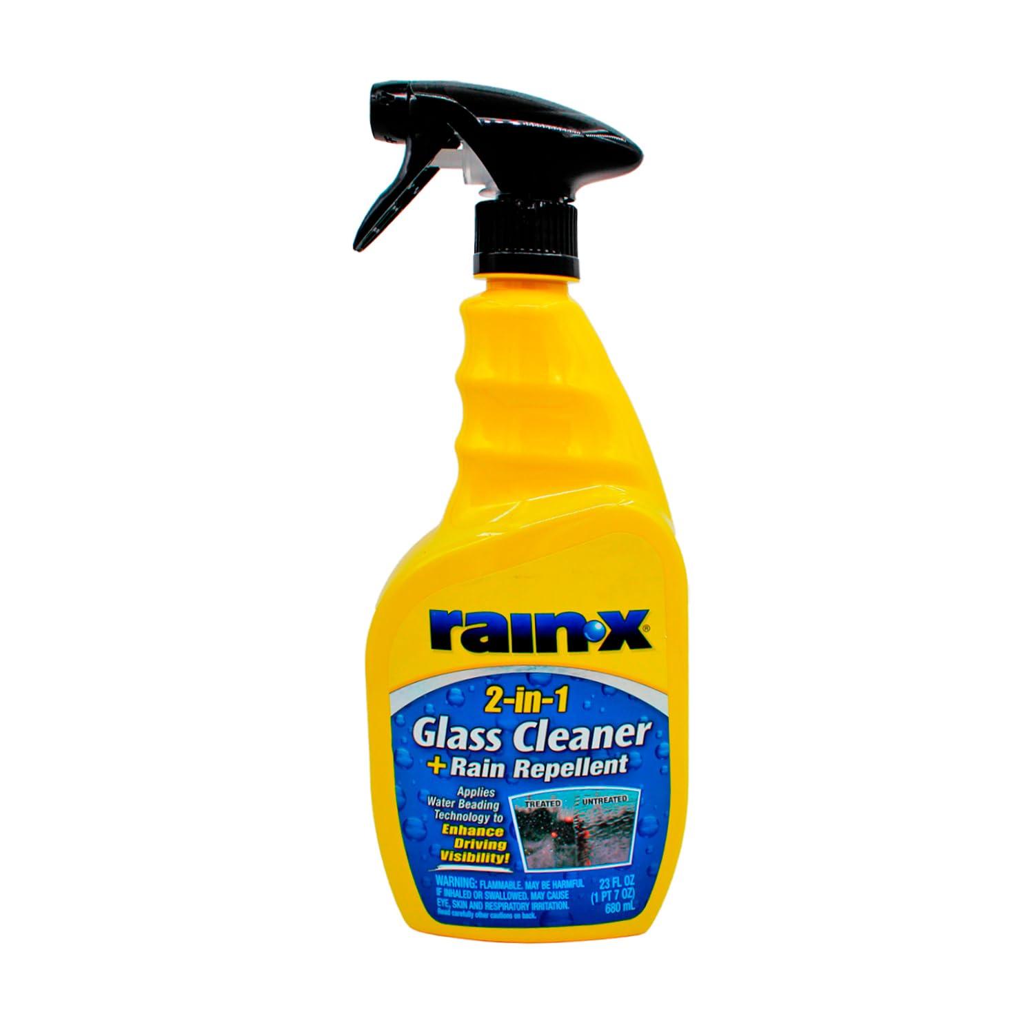 RAIN-X 5071268 2-in-1 Glass Cleaner and Rain Repellant, 23 oz. - Provides a Streak-Free Clean for Automotive Glass While Preventing Sleet, Snow, Ice, and Road Spray Build Up - High quality product image showing RAIN-X 5071268 2-in-1 Glass Cleaner and Rain Repellant, 23 oz. - Provides a Streak-Free Clean for Automotive Glass While Preventing Sleet, Snow, Ice, and Road Spray Build Up details and features