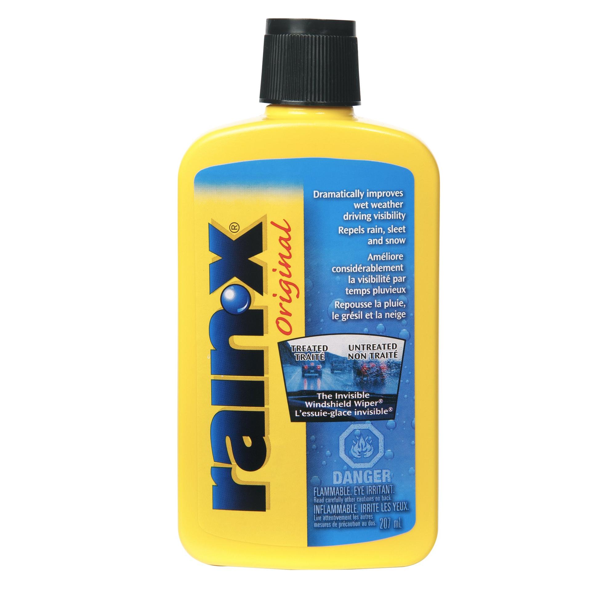 RAIN-X 800002243 Glass Treatment, 7 oz. - Exterior Glass Treatment To Dramatically Improve Wet Weather Driving Visibility During All Weather Conditions, Yellow (Packaging May Vary) - High quality product image showing RAIN-X 800002243 Glass Treatment, 7 oz. - Exterior Glass Treatment To Dramatically Improve Wet Weather Driving Visibility During All Weather Conditions, Yellow (Packaging May Vary) details and features