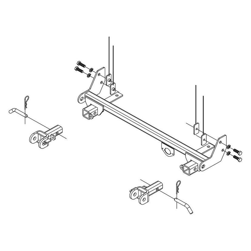 ROADMASTER 1444-3 Direct-Connect Tow Bar Baseplate for Jeep Wrangler (2013-2017), Black