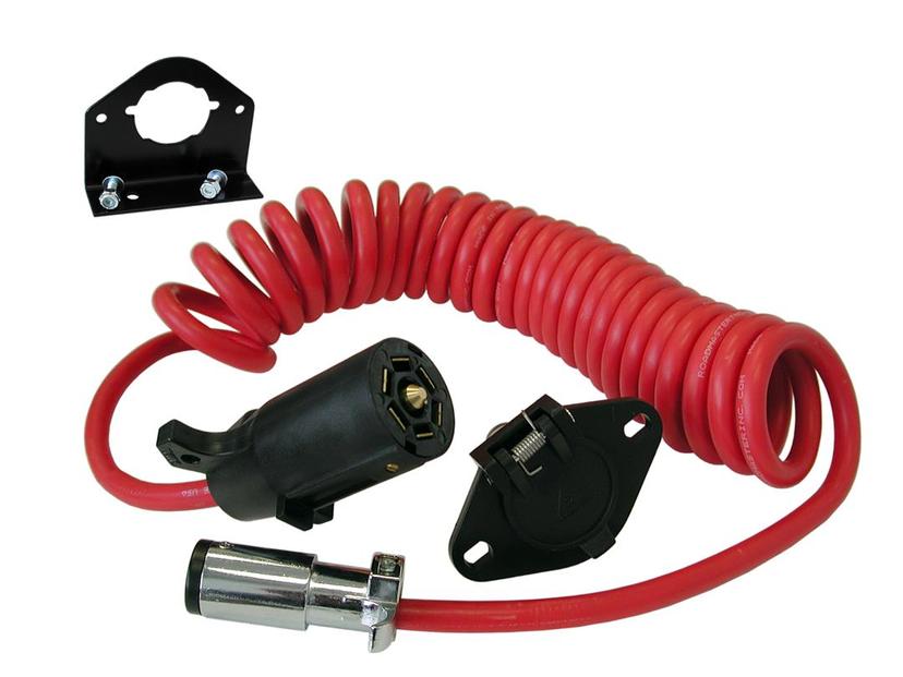 ROADMASTER 1467 146-7 Flexo-Coil 7-Wire to 6-Wire power Cord Kit,Red