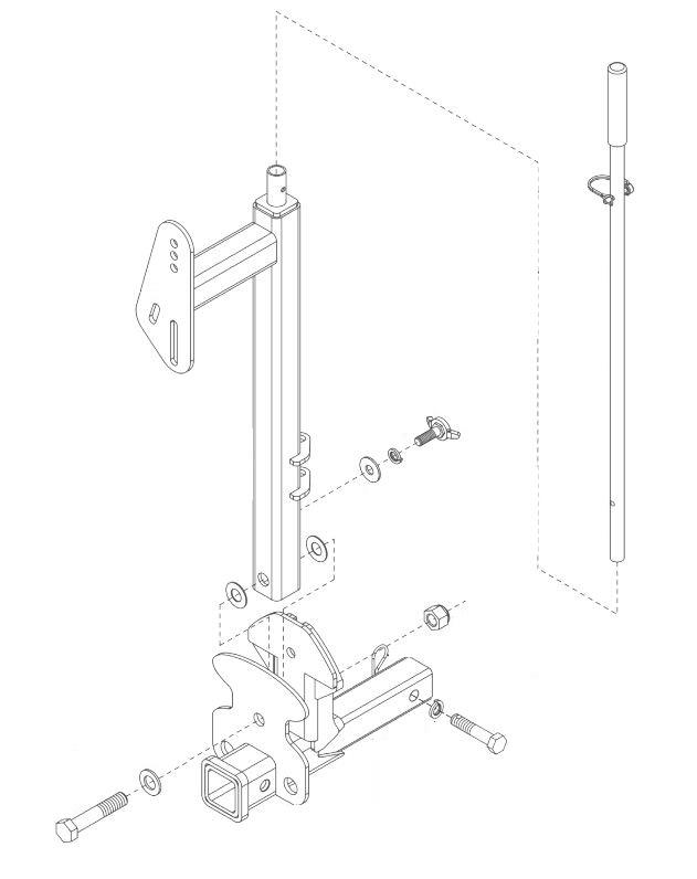 ROADMASTER 195125 Spare Tire Carrier for Vans, SUVs and Class B Motorhomes - High quality product image showing ROADMASTER 195125 Spare Tire Carrier for Vans, SUVs and Class B Motorhomes details and features