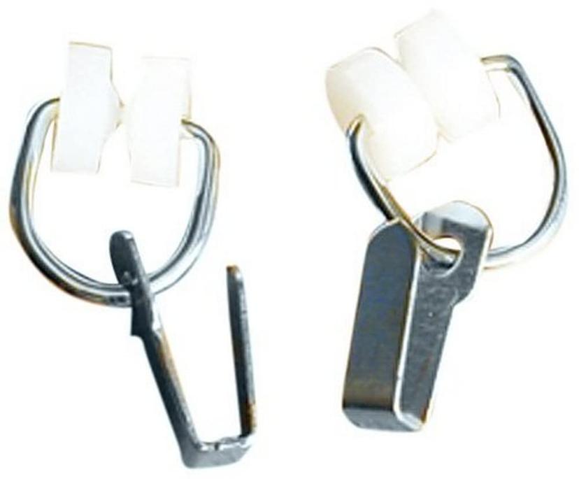 RV DESIGNER A109 Nylon Two Wheel Carrier with Hook, Fits I Beam Track, 14 Per Pack, Window Covering Hardware, White