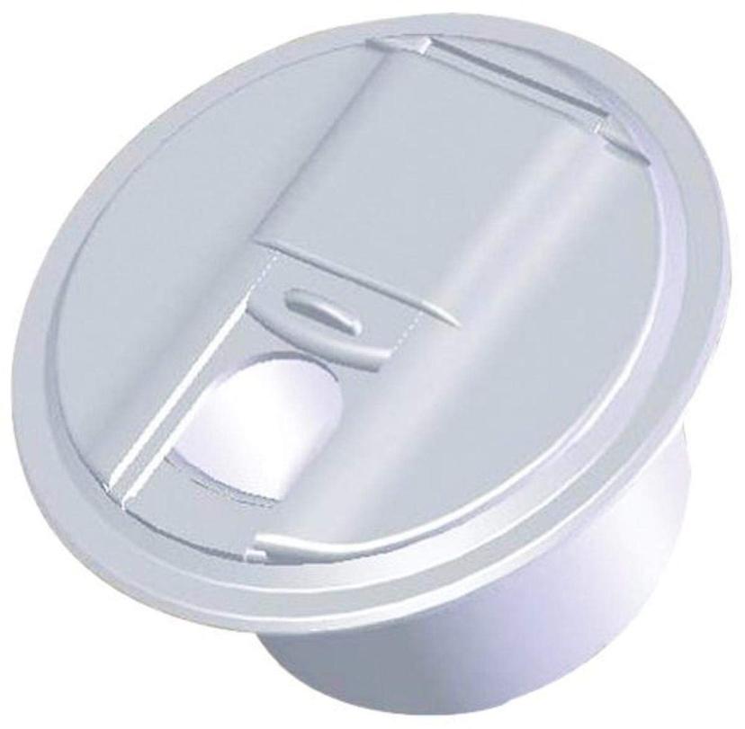 RV DESIGNER B101 Round Electrical Cable Hatch, Universal, 5 inch Diameter, Polar White