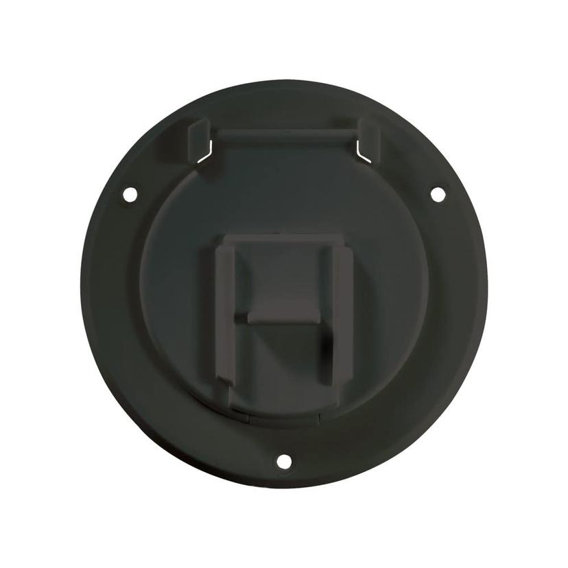RV DESIGNER B123 Round Electrical Cable Hatch, Basic, 4.3 inch Diameter, Black