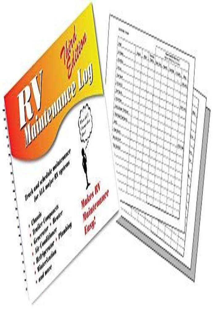 RV DESIGNER B345 RV Maintenance Log Book, Recreational Vehicle Records