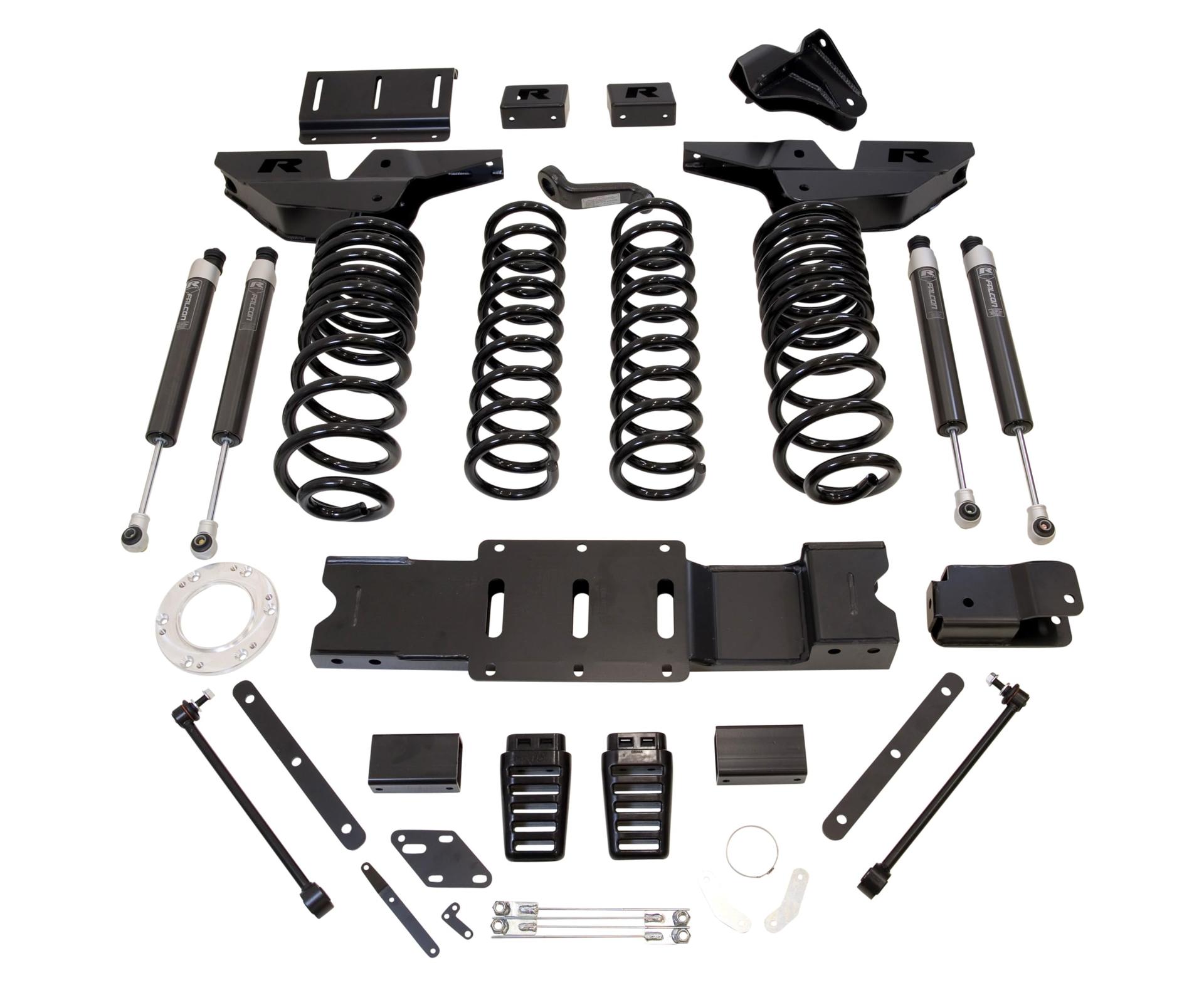 READYLIFT 49-19420 Coil Spring Lift Kit; 4.5 in. Lift; w/Front And Rear Track Bar Brackets/Front And Rear Coil Springs w/Falcon Shocks - High quality product image showing READYLIFT 49-19420 Coil Spring Lift Kit; 4.5 in. Lift; w/Front And Rear Track Bar Brackets/Front And Rear Coil Springs w/Falcon Shocks details and features