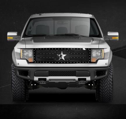 RBP RBP-651569 651569 RX-2 Series Black Studded Frame Main Replacement Grille for Ford F-150 RAPTOR/SVT - High quality product image showing RBP RBP-651569 651569 RX-2 Series Black Studded Frame Main Replacement Grille for Ford F-150 RAPTOR/SVT details and features