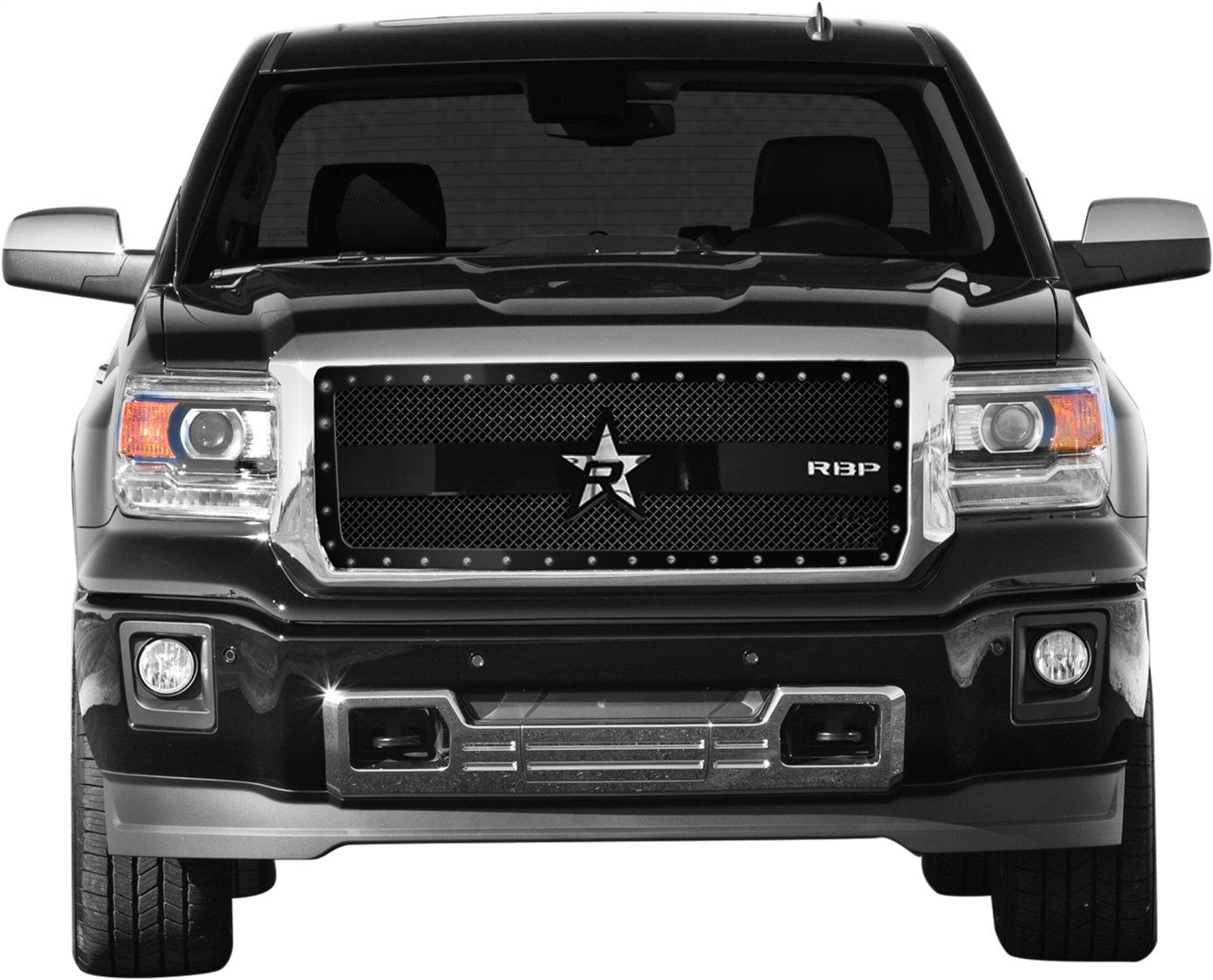 RBP RBP-951209 PILOT RX-3 Series Black Studded Frame Main Grille for GMC Sierra 1500 - High quality product image showing RBP RBP-951209 PILOT RX-3 Series Black Studded Frame Main Grille for GMC Sierra 1500 details and features