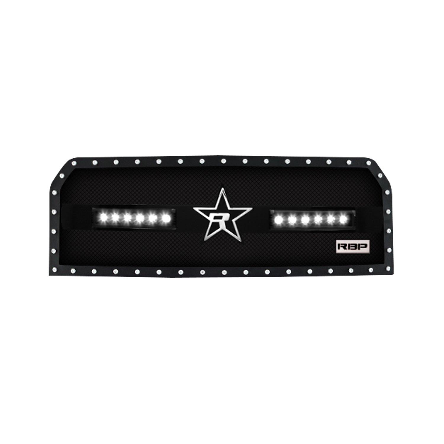 RBP RBP-967579 PILOT 967579 Ford F-150 RX-3 Led Midnight Edition Single Stainless, Steel Grilles, Black - High quality product image showing RBP RBP-967579 PILOT 967579 Ford F-150 RX-3 Led Midnight Edition Single Stainless, Steel Grilles, Black details and features