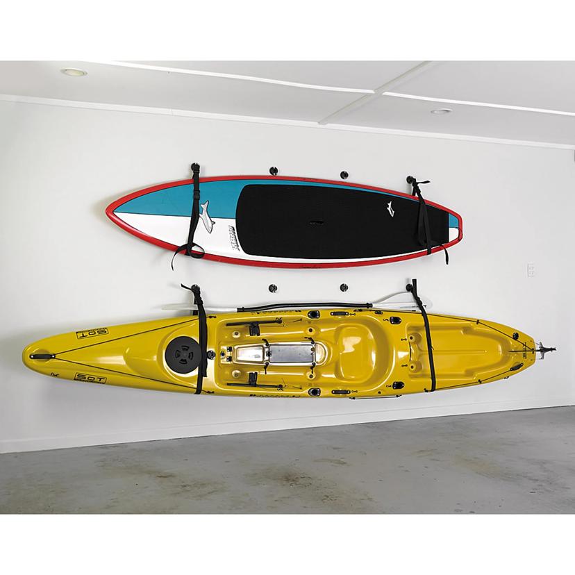 RAILBLAZA 04-4050-11 Kayak Wall Mount Sling Storage for SUPs, Canoes, Windsurfers and Kayaks to Store in Garages or Sheds