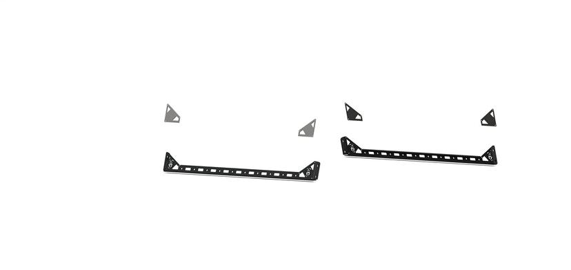 ROAD ARMOR 500BRS-SMK-415 TRECK Dual Lower 5ft Bed Mid-Size Truck Rail Mounts (Pair)