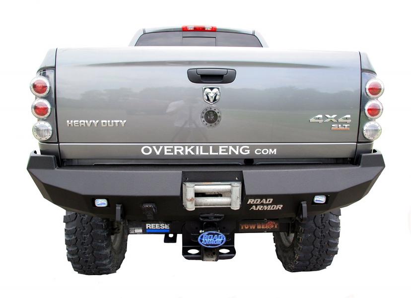 ROAD ARMOR 44100B Satin Black Rear Stealth Bumper for Dodge RAM HD/1500
