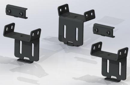 ROAD ARMOR 505BRS-BRKTKIT for 05-20 Nissan Frontier TRECK Drill-Less Rack Base Mounting Bracket Kit - Tex Blk