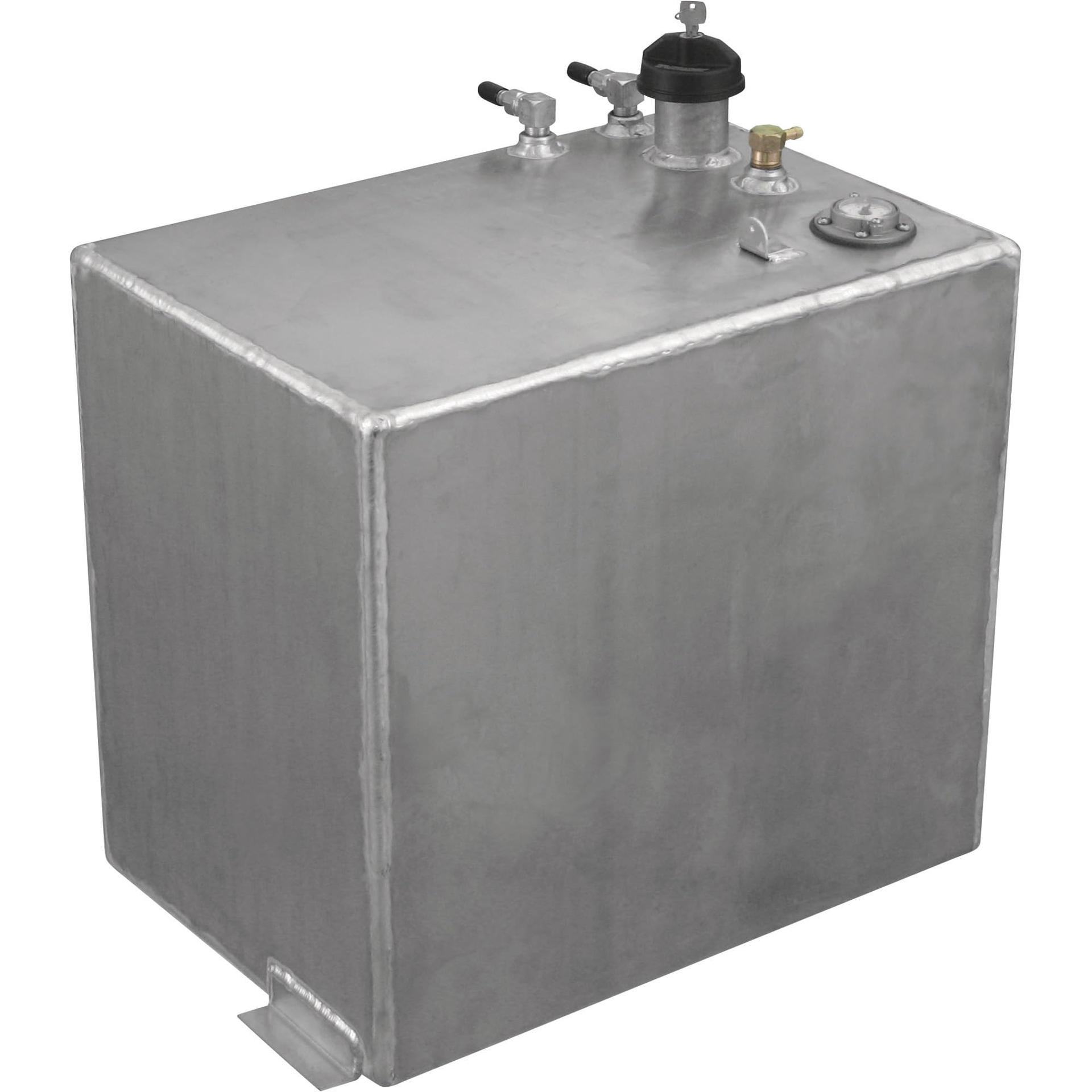 RDS 72587 Aluminum Auxiliary Fuel Tank - 20-Gallon, Rectangular, Smooth, Model Number - High quality product image showing RDS 72587 Aluminum Auxiliary Fuel Tank - 20-Gallon, Rectangular, Smooth, Model Number details and features