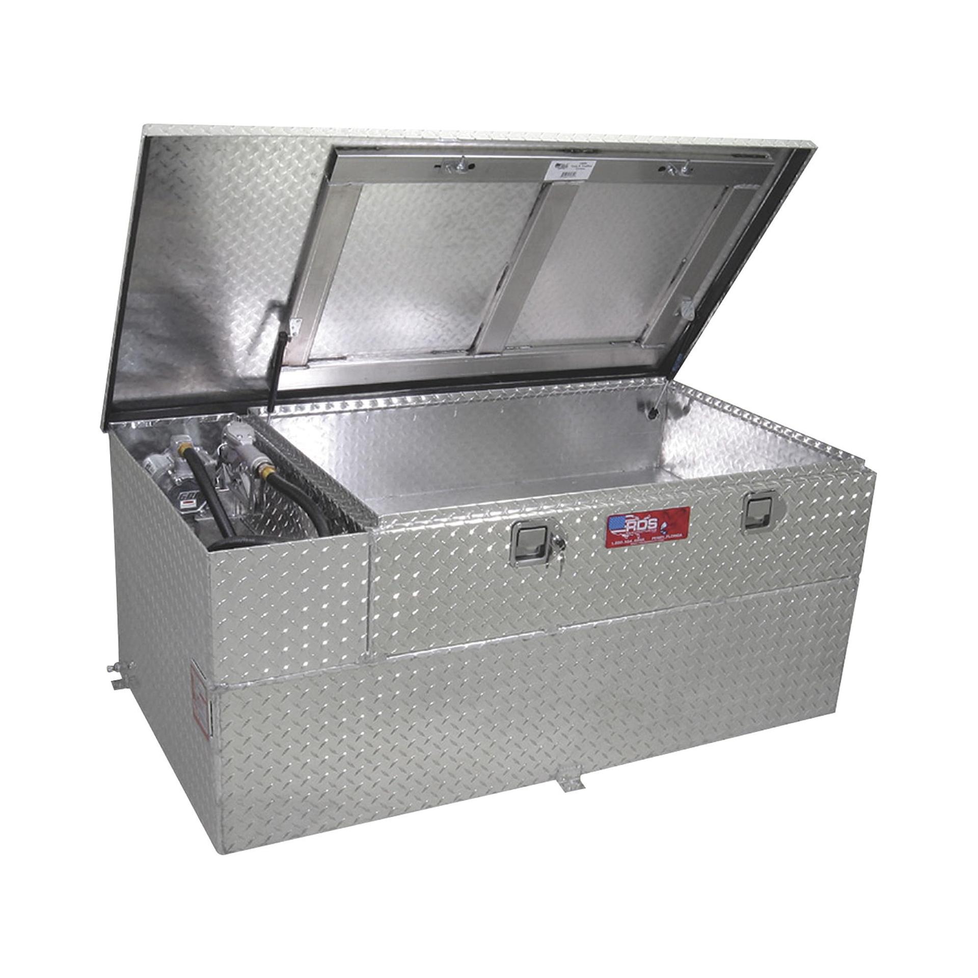 RDS 72855 Fuel Transfer/Auxiliary Tank/Toolbox Combo with 8 Gpm Pump - 91-Gal. Capacity - High quality product image showing RDS 72855 Fuel Transfer/Auxiliary Tank/Toolbox Combo with 8 Gpm Pump - 91-Gal. Capacity details and features