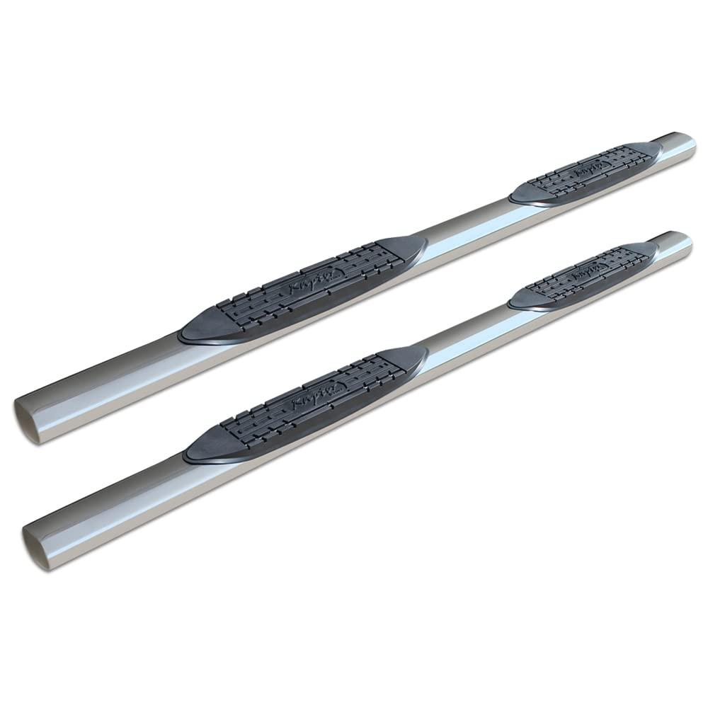 RAPTOR 0702-0648 Nerf Bars Side Steps 4in Oval Stainless for New Body Style 2019-2024 Ram 1500 Crew Cab - High quality product image showing RAPTOR 0702-0648 Nerf Bars Side Steps 4in Oval Stainless for New Body Style 2019-2024 Ram 1500 Crew Cab details and features