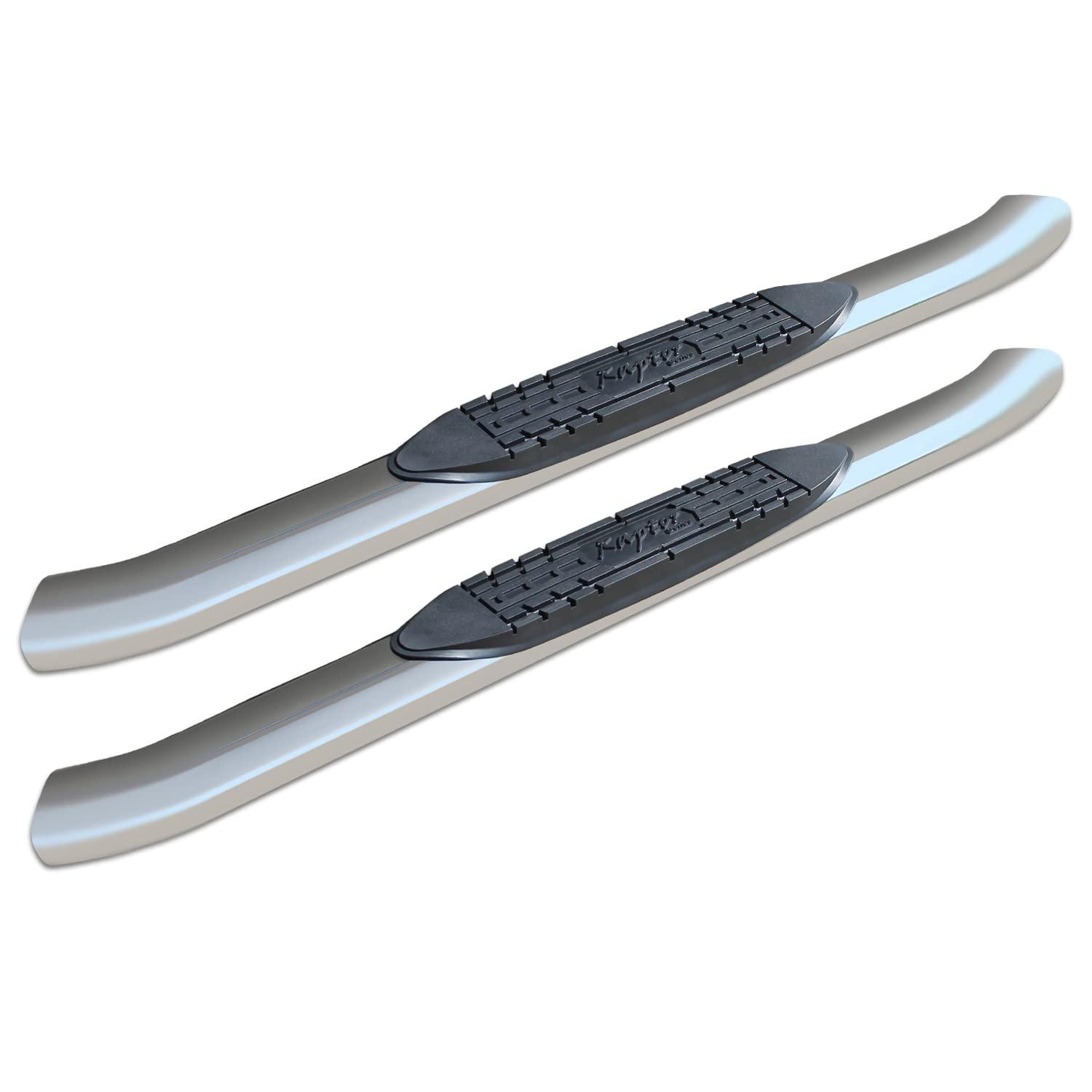 RAPTOR 1503-0651 4 inch Curved OE Style Stainless Side Bar Steps For 15-20 Ford F-150 17-20 F-250 F-350 Regular Cab - High quality product image showing RAPTOR 1503-0651 4 inch Curved OE Style Stainless Side Bar Steps For 15-20 Ford F-150 17-20 F-250 F-350 Regular Cab details and features