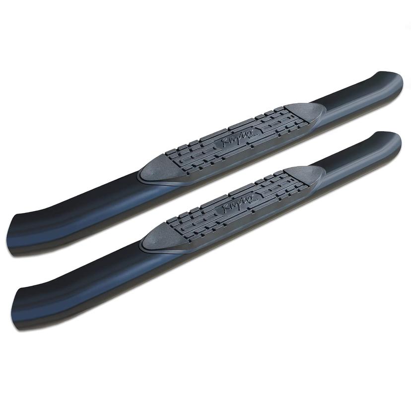 RAPTOR 1602-0246B Nerf Bars Side Steps 5in Oval Black Curved for 10-24 Dodge Ram 2500/3500 Regular Cab