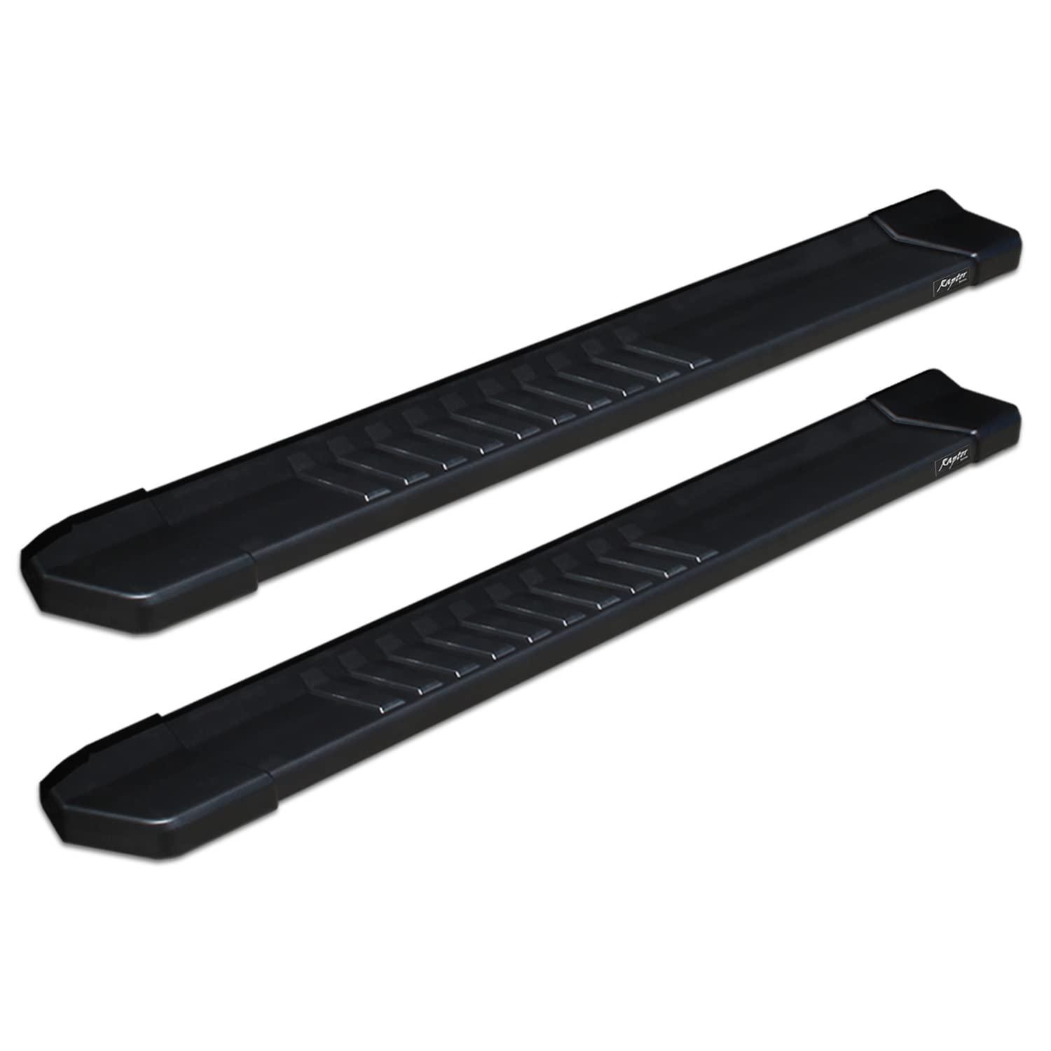 RAPTOR 1701-0016BT Running Boards Steps 6in OEM Style Black Aluminum for Regular Cab 07-18 Silverado Sierra 1500 or 07-19 2500 3500 HD - High quality product image showing RAPTOR 1701-0016BT Running Boards Steps 6in OEM Style Black Aluminum for Regular Cab 07-18 Silverado Sierra 1500 or 07-19 2500 3500 HD details and features