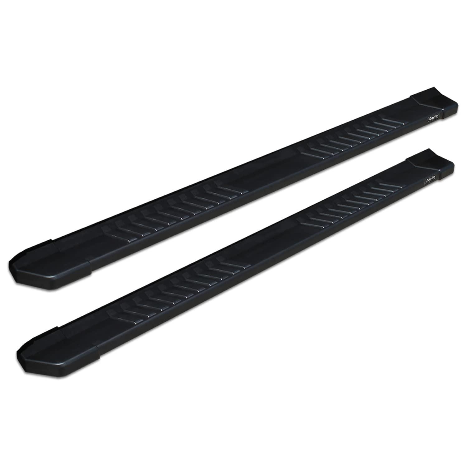 RAPTOR 1701-0185BT Running Boards Steps 6in OEM Style Black Aluminum for Crew Cab 07-18 Silverado/Sierra 1500 07-19 2500/3500 - High quality product image showing RAPTOR 1701-0185BT Running Boards Steps 6in OEM Style Black Aluminum for Crew Cab 07-18 Silverado/Sierra 1500 07-19 2500/3500 details and features