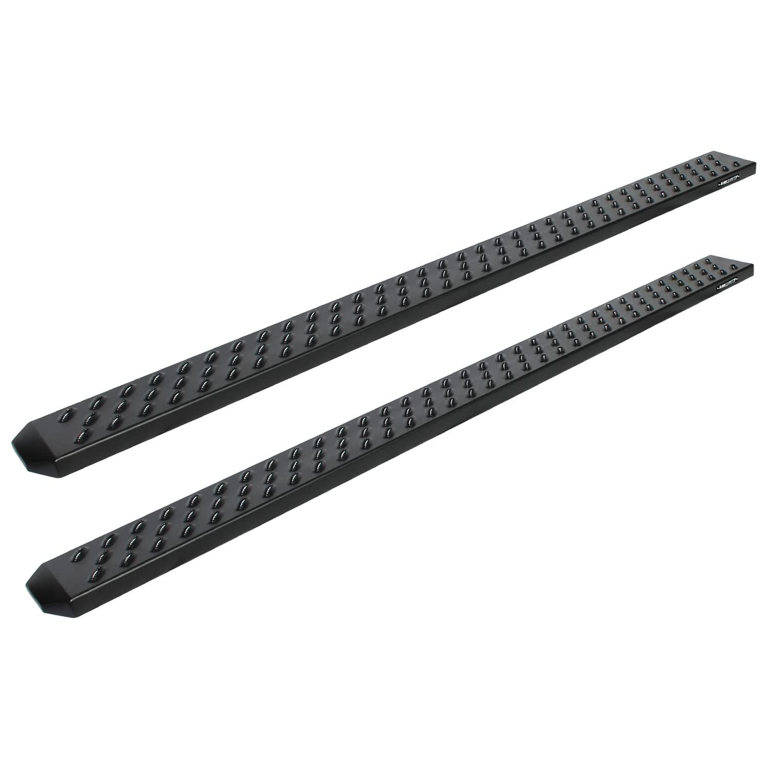 RAPTOR 2101-0174BT Running Boards Steps 6.5in Wide Sawtooth Grip Black Aluminum for Extended/Double Cab 07-18 Silverado/Sierra 1500 07-19 2500/3500 - High quality product image showing RAPTOR 2101-0174BT Running Boards Steps 6.5in Wide Sawtooth Grip Black Aluminum for Extended/Double Cab 07-18 Silverado/Sierra 1500 07-19 2500/3500 details and features