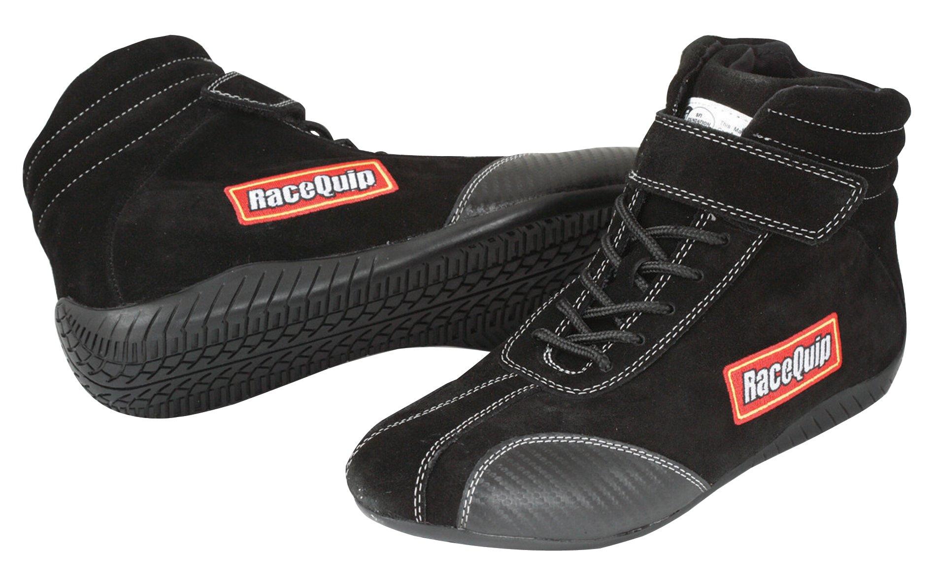 RACEQUIP 30500095 Mens Euro Carbon-L Series Size 9.5 Black SFI 3.3/5 Racing Shoes, Black, 9.5 US - High quality product image showing RACEQUIP 30500095 Mens Euro Carbon-L Series Size 9.5 Black SFI 3.3/5 Racing Shoes, Black, 9.5 US details and features